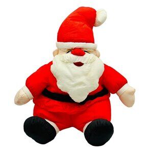 Santa Claus Christmas Puffy Nylon Parachute Plush 18 inch‎ Pacific Products VTG